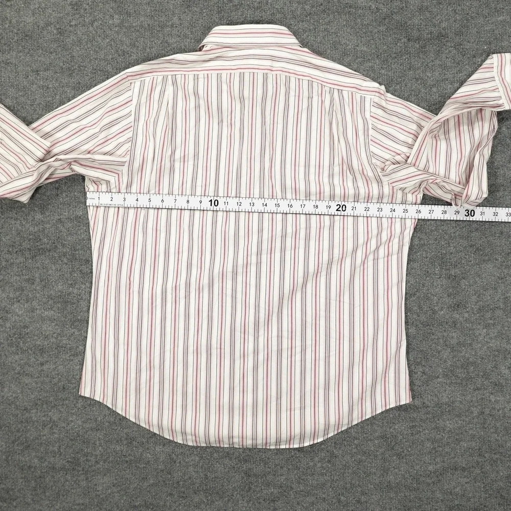 Polo Ralph Lauren Button Down Shirt Mens‎ 17.5 36/37 Pink White Striped Curham